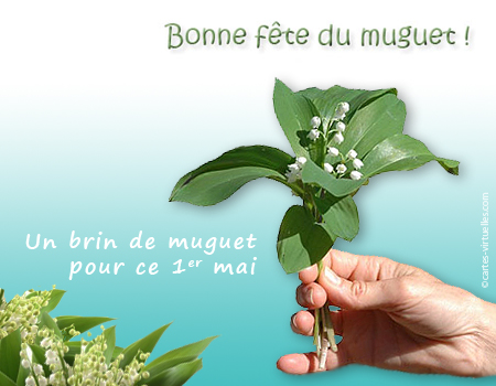 carte Bonne fête du muguet !