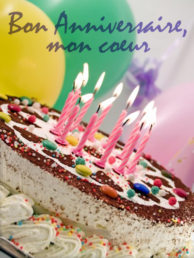 carte Bon anniversaire mon coeur