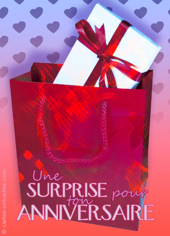 carte Une surprise pour ton anniversiare !