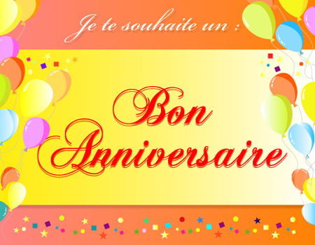 carte Je te souhaite un bon anniversaire !