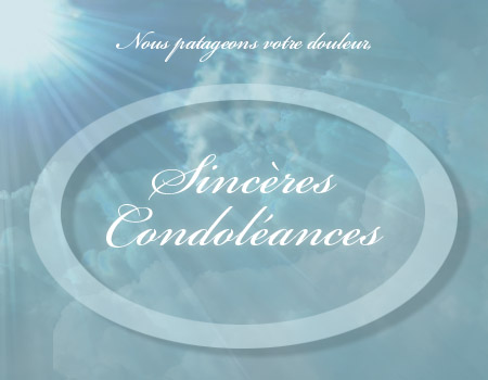 carte Sincères condoléances