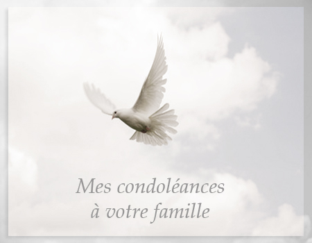 carte Mes condoléances à votre famille