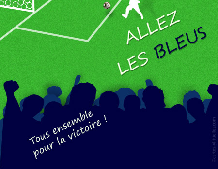 carte Allez les Bleus !