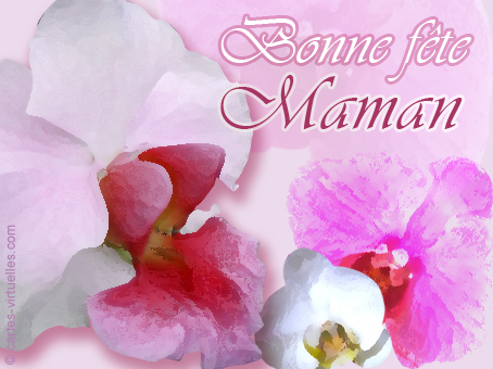 carte fleurs fête des mères