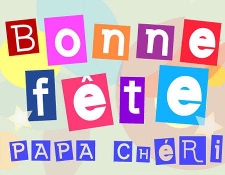 carte Bonne fête papa chéri