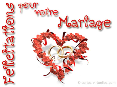 carte Coeur mariage
