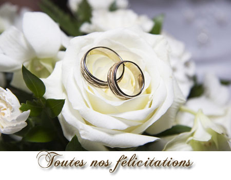 carte Toutes nos félicitations pour votre mariage ! 