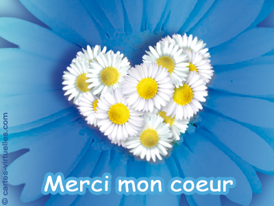 carte Je te remercie mon coeur