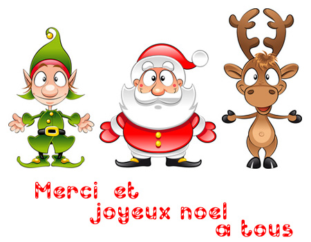 carte Merci et joyeux noël à tous !