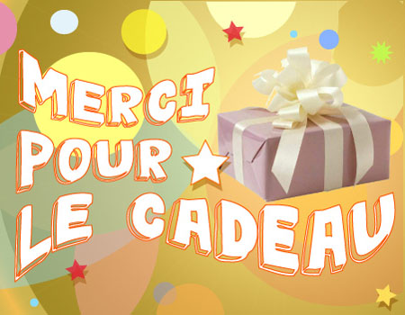 carte Merci pour le cadeau !