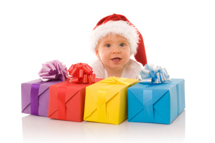 carte Bébé et son bonnet de noël 2