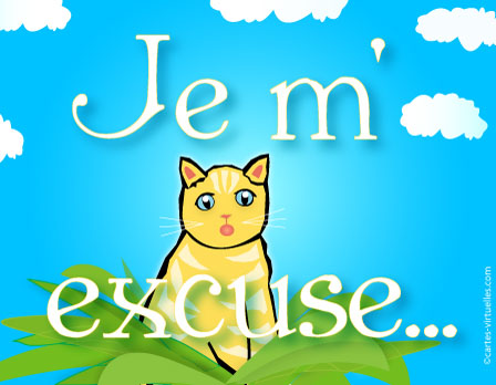 carte Je m'excuse