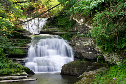 carte Une cascade d'eau