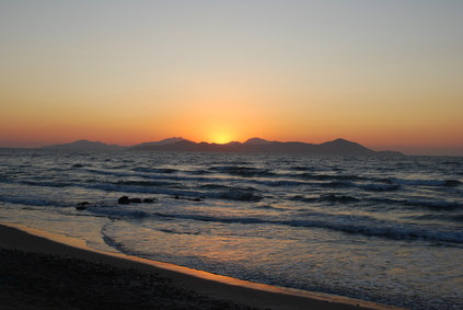 carte Plage au coucher du soleil