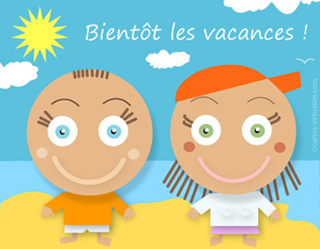 carte Bientôt les vacances !