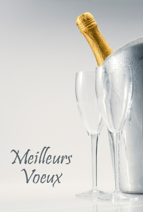 carte Cartes voeux nouvel an avec champagne